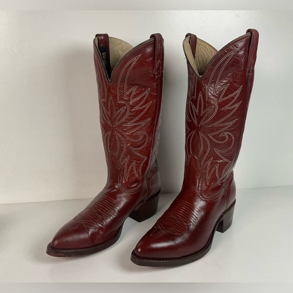 Vintage Dan Post Cowboy Boots | 1970s | Brown | Men’s 7 D